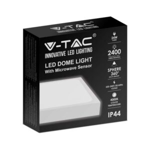 Pannello LED Quadrato da Superficie 30x30 24w con sensore di movimento Luce Natura
